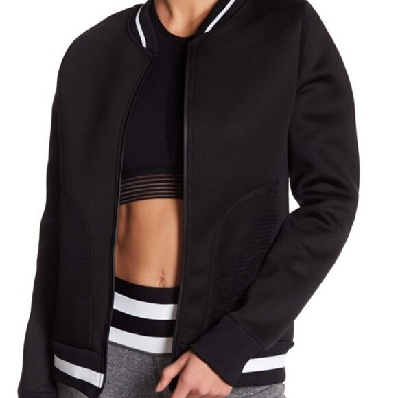 C&C California Black Scuba Bomber Jacket Zip Up S - Picture 3 of 11